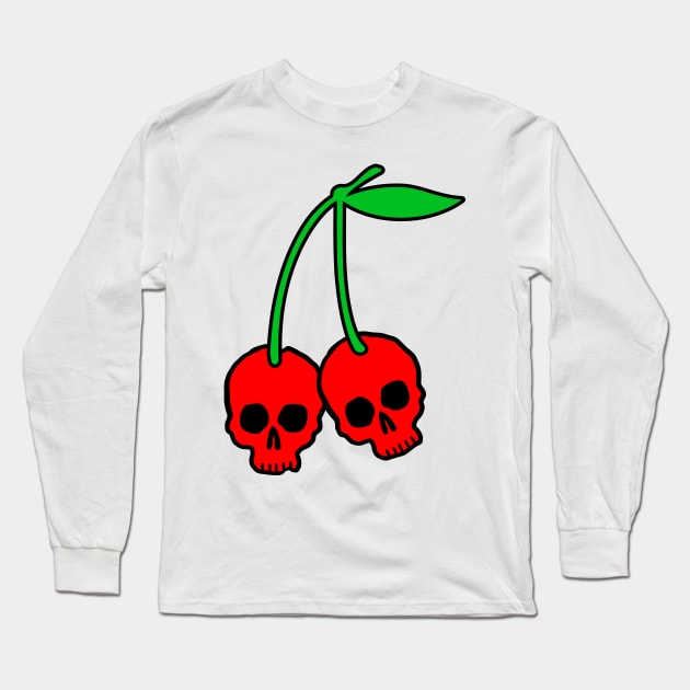 cherry skulls polkadot Long Sleeve T-Shirt by B0red